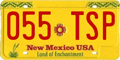 NM license plate 055TSP