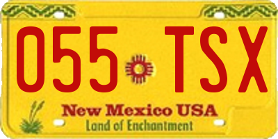 NM license plate 055TSX