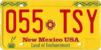 NM license plate 055TSY