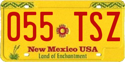 NM license plate 055TSZ