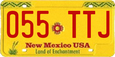 NM license plate 055TTJ