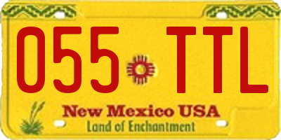 NM license plate 055TTL