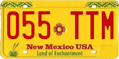 NM license plate 055TTM