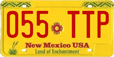 NM license plate 055TTP