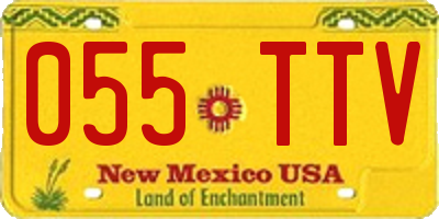 NM license plate 055TTV