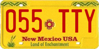 NM license plate 055TTY