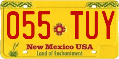 NM license plate 055TUY