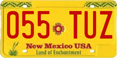 NM license plate 055TUZ