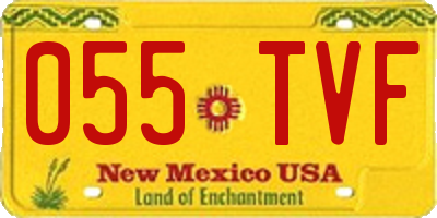 NM license plate 055TVF