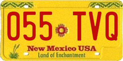 NM license plate 055TVQ