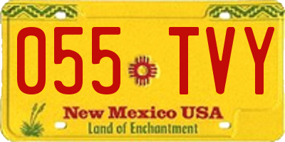 NM license plate 055TVY