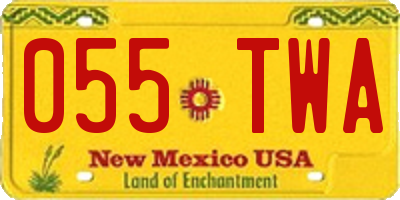 NM license plate 055TWA