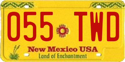 NM license plate 055TWD