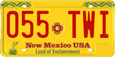 NM license plate 055TWI