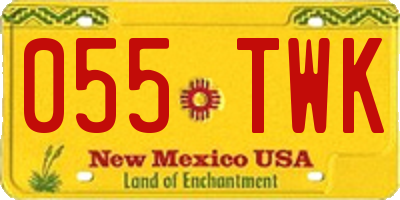 NM license plate 055TWK