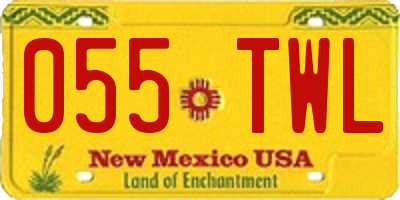 NM license plate 055TWL