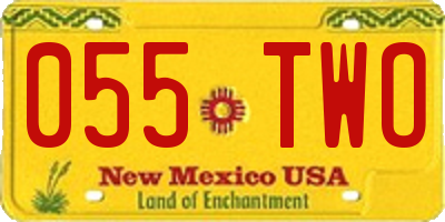 NM license plate 055TWO