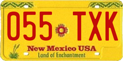 NM license plate 055TXK