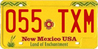 NM license plate 055TXM