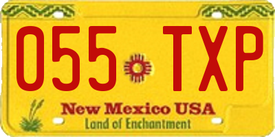 NM license plate 055TXP