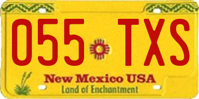 NM license plate 055TXS