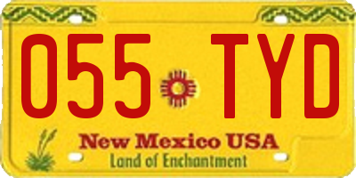 NM license plate 055TYD