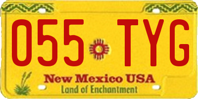 NM license plate 055TYG