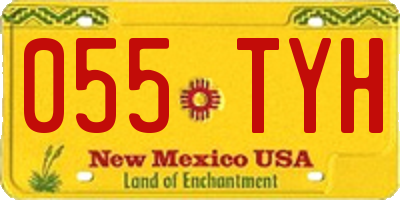 NM license plate 055TYH
