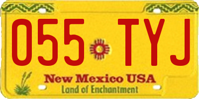 NM license plate 055TYJ