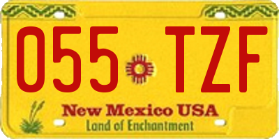 NM license plate 055TZF