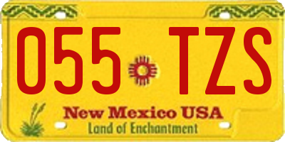 NM license plate 055TZS