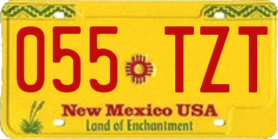 NM license plate 055TZT