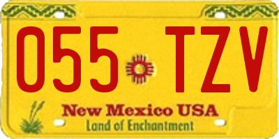 NM license plate 055TZV