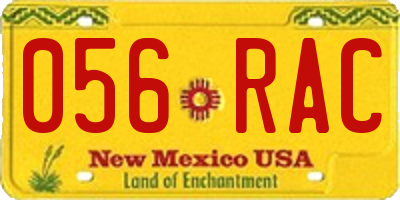 NM license plate 056RAC