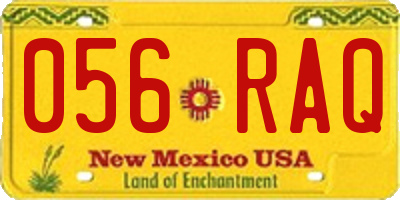 NM license plate 056RAQ