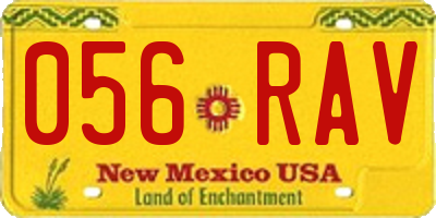 NM license plate 056RAV