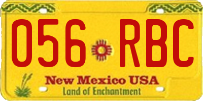 NM license plate 056RBC