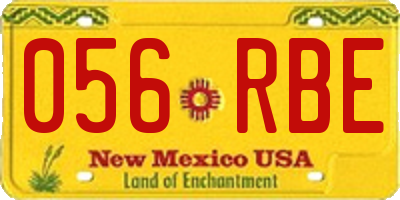 NM license plate 056RBE