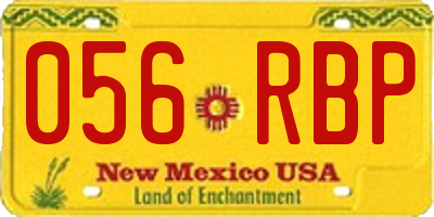NM license plate 056RBP