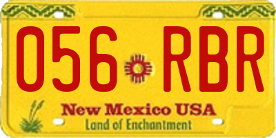 NM license plate 056RBR