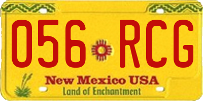 NM license plate 056RCG