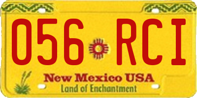 NM license plate 056RCI