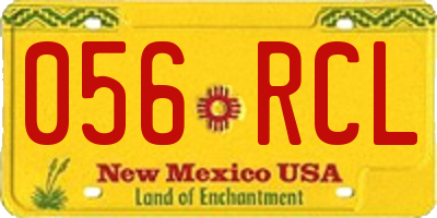 NM license plate 056RCL