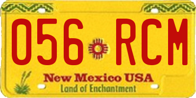 NM license plate 056RCM