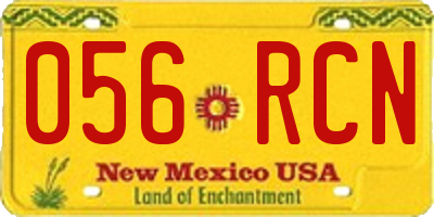 NM license plate 056RCN