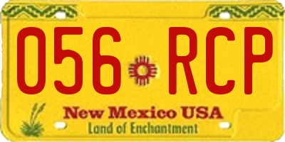 NM license plate 056RCP