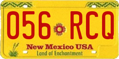 NM license plate 056RCQ