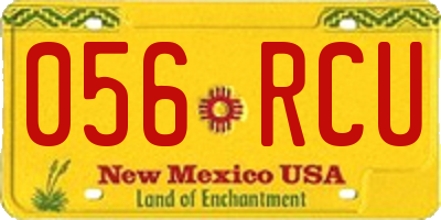 NM license plate 056RCU