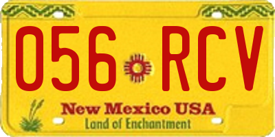 NM license plate 056RCV
