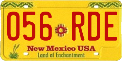 NM license plate 056RDE